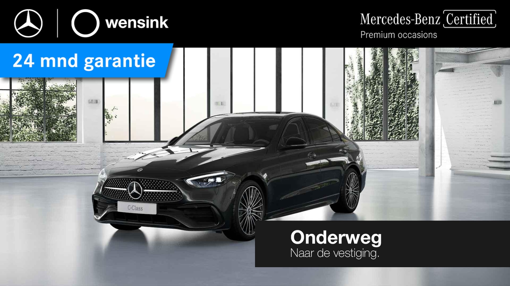 Mercedes-Benz C-klasse - 180 AMG Line | Night | Panoramadak | Multispaaks AMG velgen | Stoelverwarming | Achteruitr - AutoWereld.nl