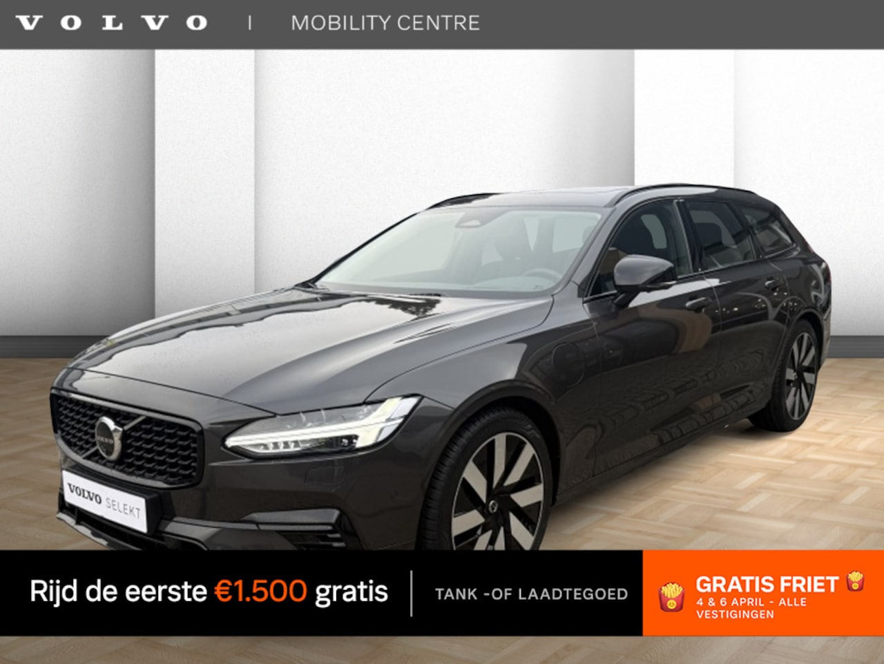 Volvo V90 - T8 AWD UItra Dark | Heads-up Display | Trekhaak | SOH 100% - AutoWereld.nl