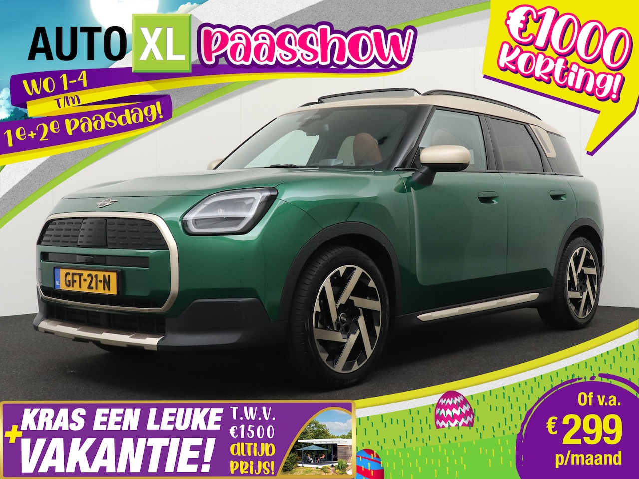 MINI Countryman - Mini E Favoured L 66.5kWh (99% SOH) Pano-Dak Leder Adapt.Cruise - AutoWereld.nl