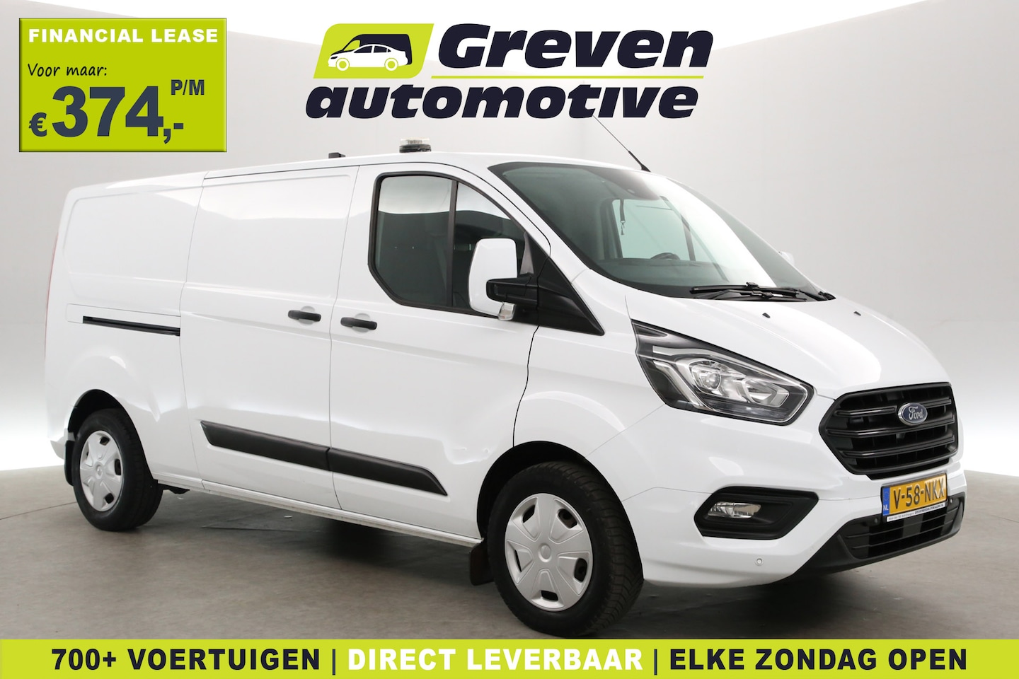 Ford Transit Custom - 2.0 TDCI L2H1 170PK | 2800KG Trekgew. | Airco | Cruise | 3 Zits | Trekhaak | Parkeersens. - AutoWereld.nl