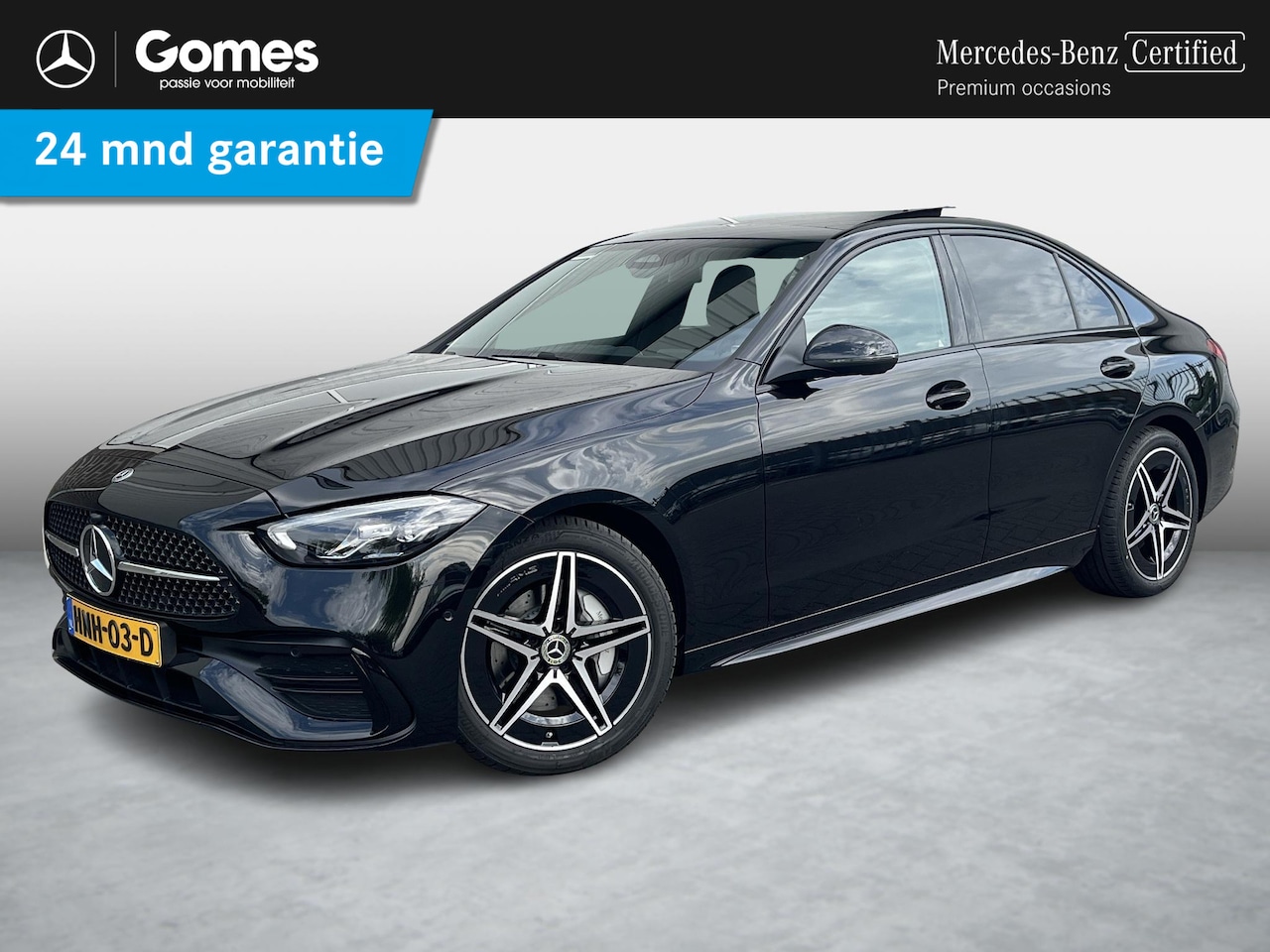 Mercedes-Benz C-klasse - 180 Star Edition AMG | Night Pakket | Panoramadak | Sierdelen Lindehout Antraciet | Apple - AutoWereld.nl