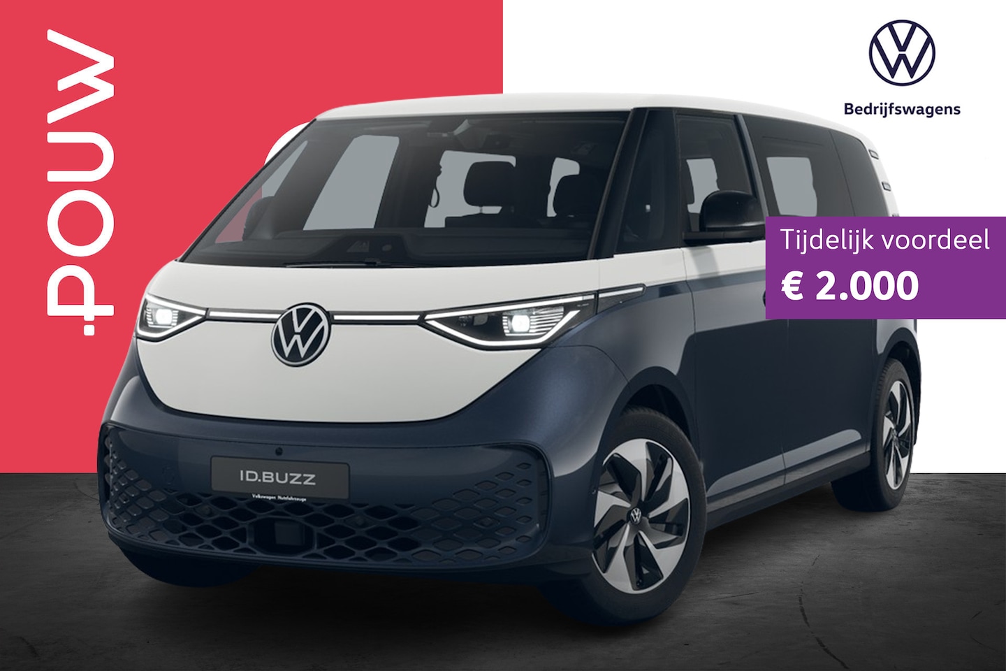 Volkswagen ID. Buzz - Pro Bulli Limited Edition 286pk 86 kWh LWB 6p. | Assistance Pakket Plus | Comfort Pakket - AutoWereld.nl