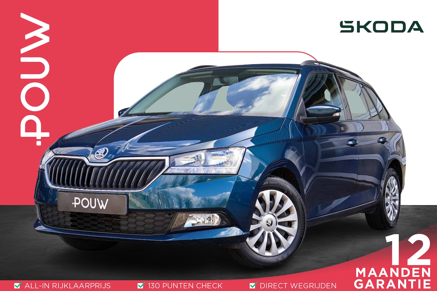 Skoda Fabia Combi - 1.0 TSI 95pk Ambition | Trekhaak| Cruise Control | Airco | Apple CarPlay/ Android Auto | P - AutoWereld.nl