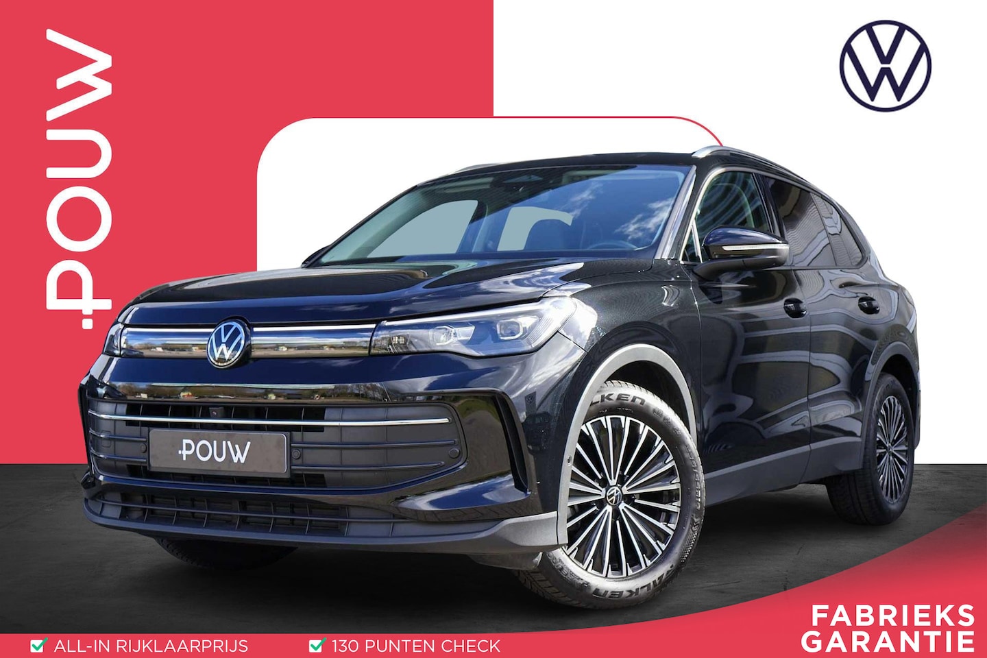 Volkswagen Tiguan - 1.5 eTSI 130pk DSG Life ‘Goal’ | Trekhaak Wegklapbaar | Rondomzicht Camera - AutoWereld.nl