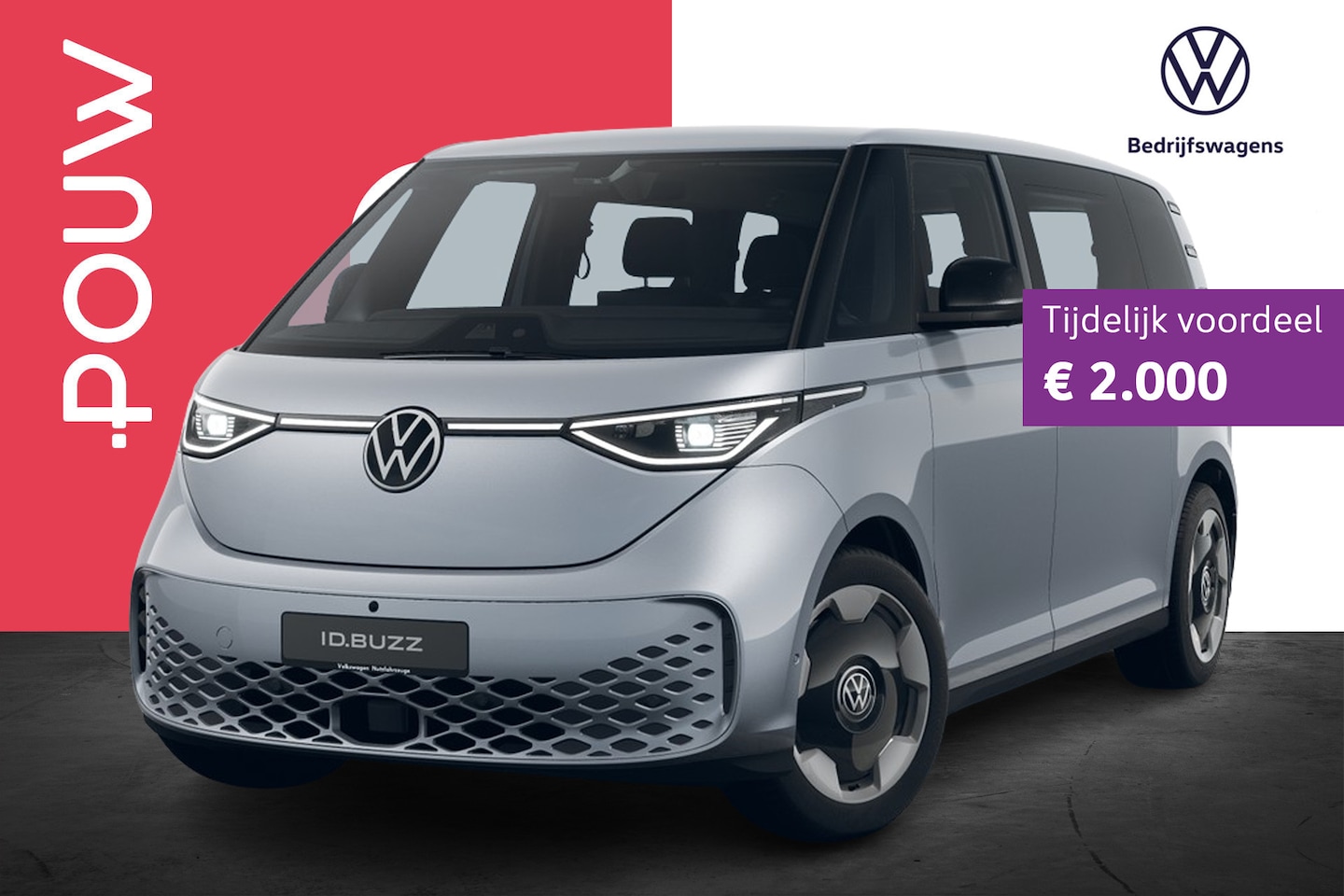 Volkswagen ID. Buzz - 286pk Pro Limited 86 kWh | Open & Close Pakket | Multimedia Pakket | Assistance Pakket Plu - AutoWereld.nl