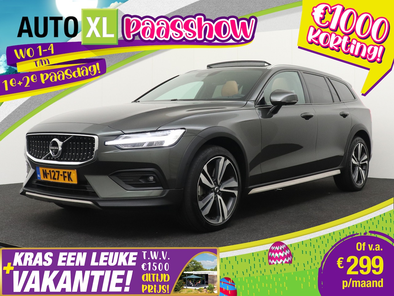 Volvo V60 Cross Country - B5 265PK Aut. Inscription Pano-dak Massage/Ventilatie HUD - AutoWereld.nl
