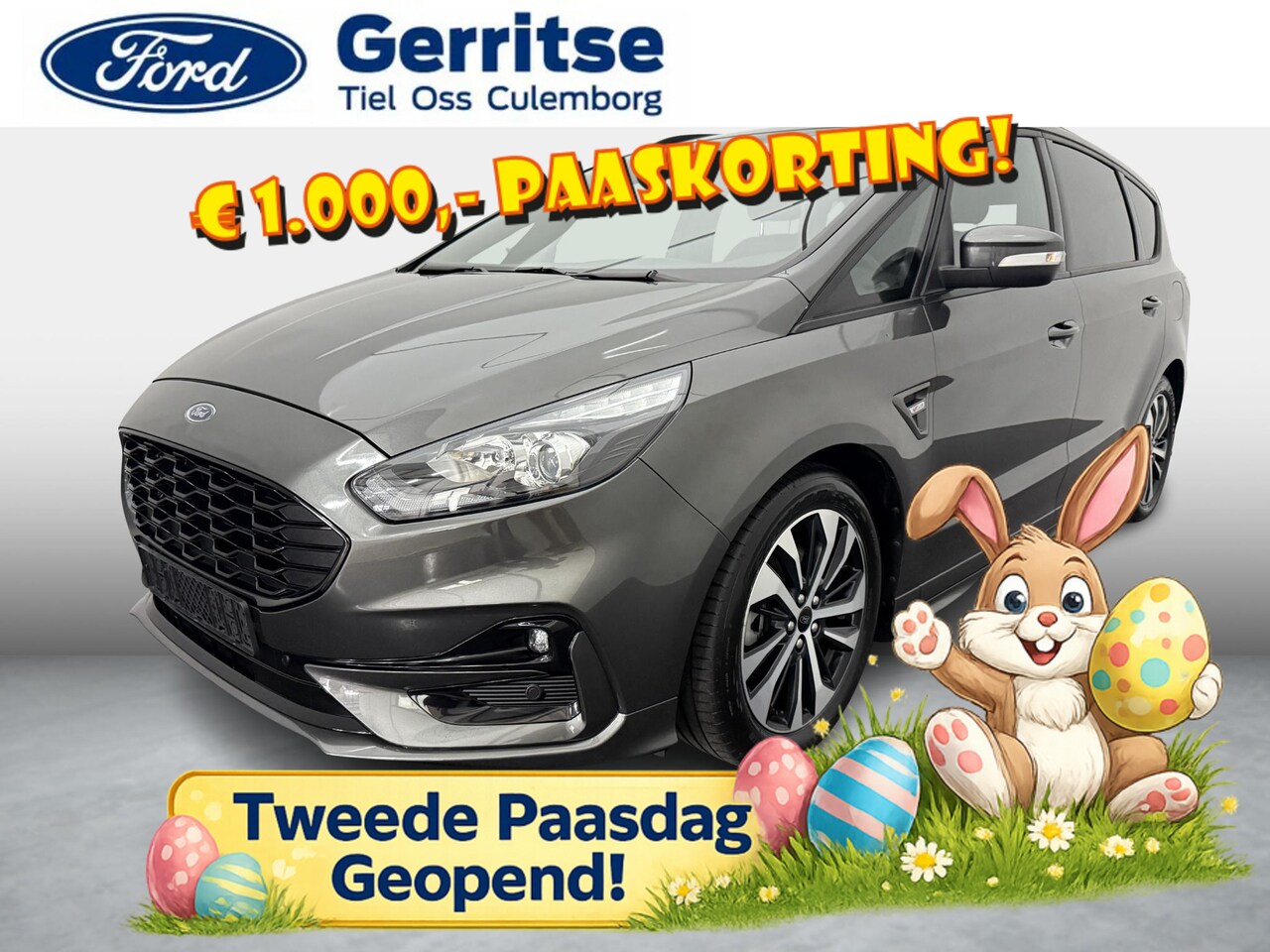 Ford S-Max - ST-Line 2.5i Hybrid 190pk 7 Persoons | Elektrisch Verwarmde & Verstelbare Stoelen met Memo - AutoWereld.nl