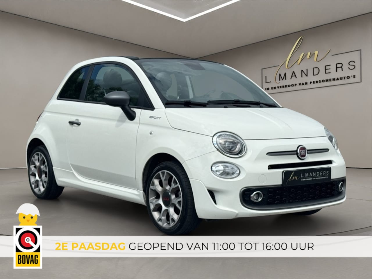 Fiat 500 C - 1.0 Hybrid Sport 2021 WIT | Cabriolet | Apple CarPlay - AutoWereld.nl