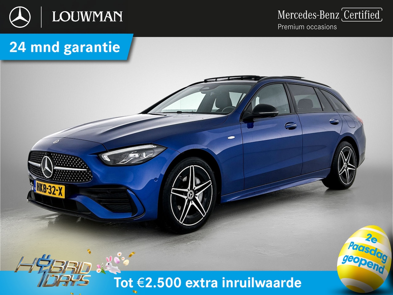 Mercedes-Benz C-klasse Estate - 300 e AMG line | Night Pakket | Panoramadak | Alarm Klasse 3 | Distronic | Apple CarPlay | - AutoWereld.nl