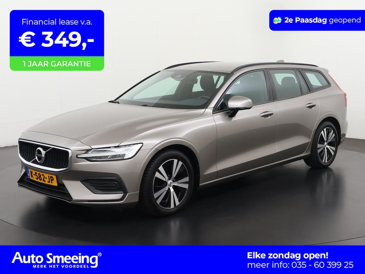 Volvo V60 - 2.0 B3 Business Pro | Trekhaak | Leder | Camera | Zondag Open! - AutoWereld.nl