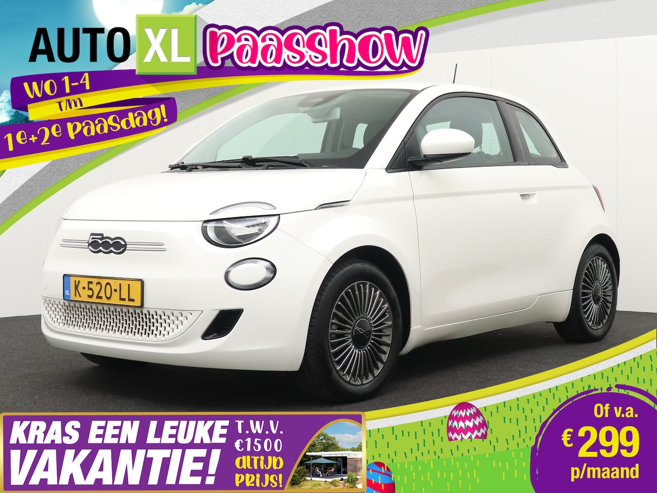 Fiat 500 - Icon 42 kWh (91% SOH) Carplay Navi LED 16'LMV - AutoWereld.nl
