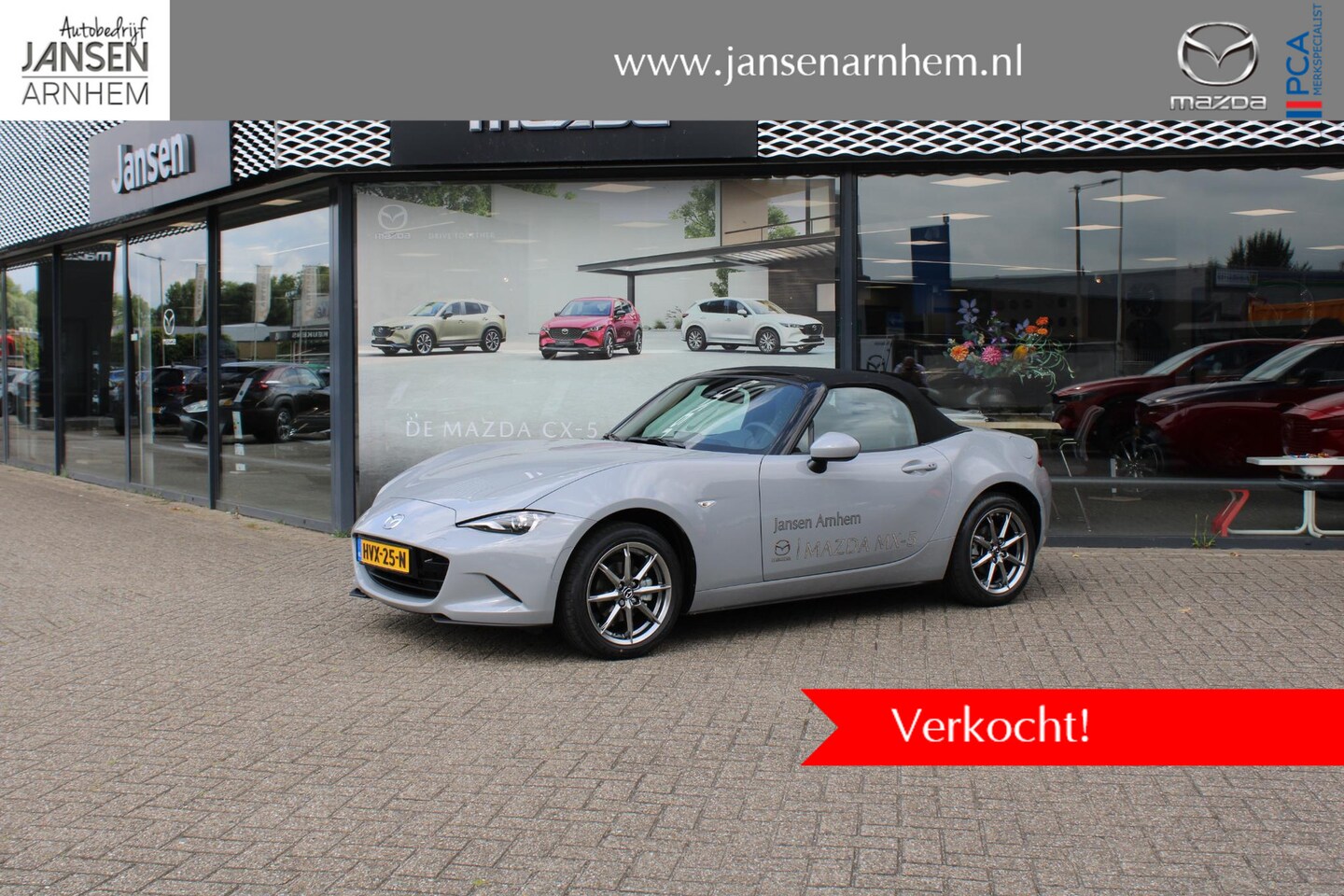 Mazda MX-5 - 1.5 SkyActiv-G 132 Exclusive-Line Demovoordeel € 11.440-, Navi, Clima, Leder, Apple Carpla - AutoWereld.nl