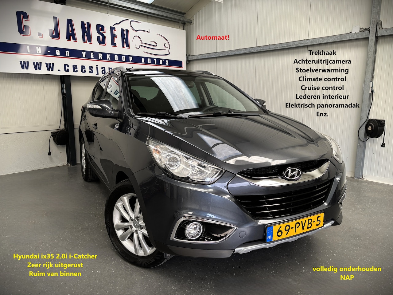 Hyundai ix35 - 2.0i i-Catcher Automaat! | Electronic climate controle | Elektrisch glazen panorama-dak | - AutoWereld.nl