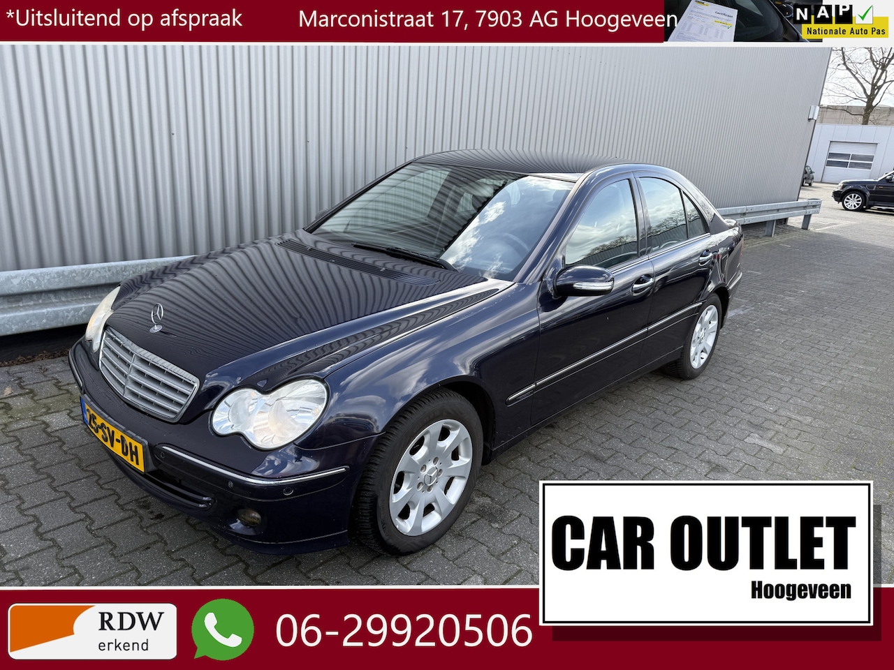 Mercedes-Benz C-klasse - 180 K. Elegance AUTOMAAT, Clima, CC, PDC v/a, LM, Trekh, nw. APK – Inruil Mogelijk – - AutoWereld.nl