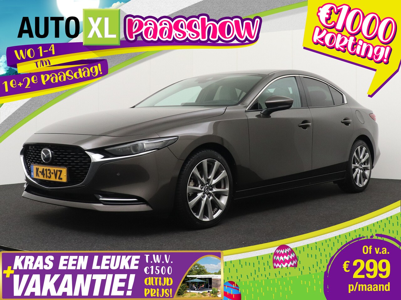 Mazda 3 - 2.0 187 PK e-SkyX M Aut. Luxury Trekhaak Leder Camera HUD - AutoWereld.nl