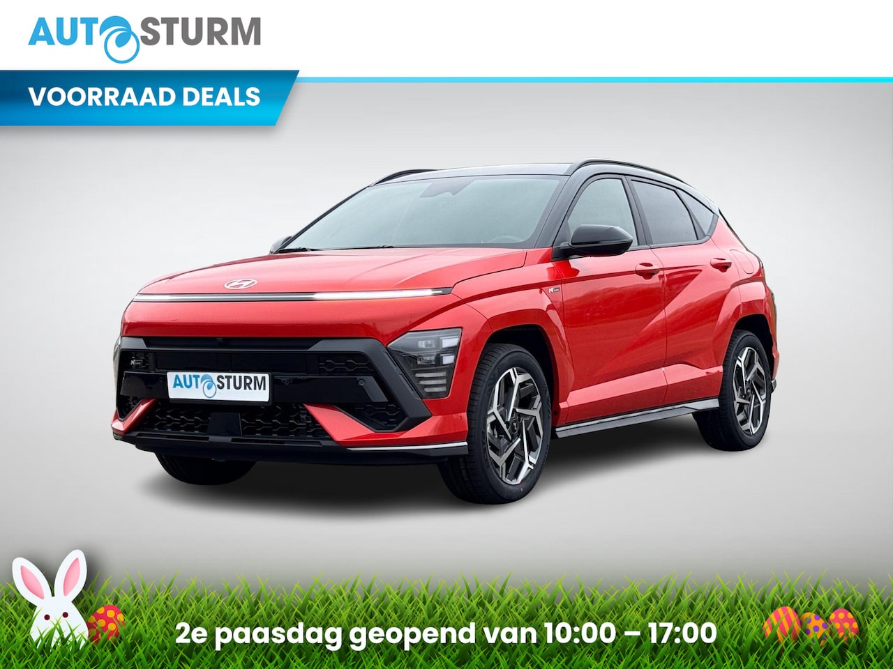 Hyundai Kona - 1.6 GDI HEV N Line Soultronic Orange! - AutoWereld.nl