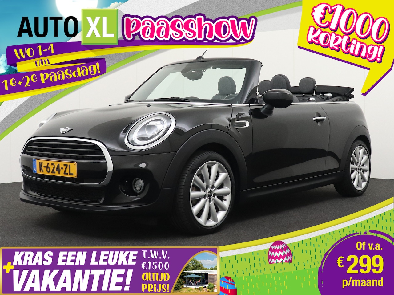 MINI Cabrio - Mini 1.5 136 PK Aut. Cooper Facelift Navi Climate LED Stoelverw. - AutoWereld.nl