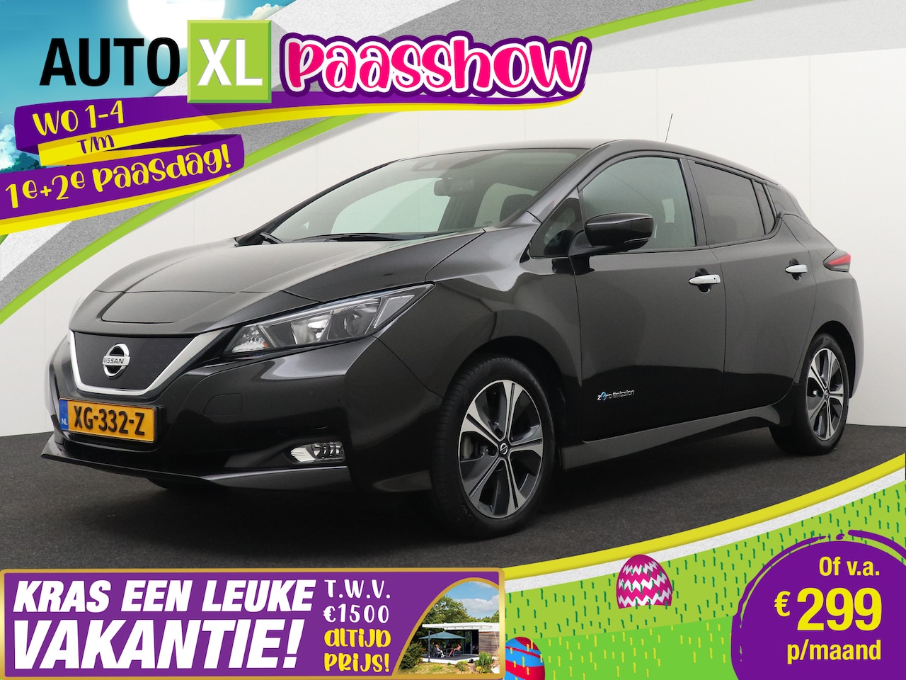 Nissan LEAF - N-Connecta 40 kWh 88%SOH Carplay Navi 360*Camera Stuur+Stoelverw. - AutoWereld.nl