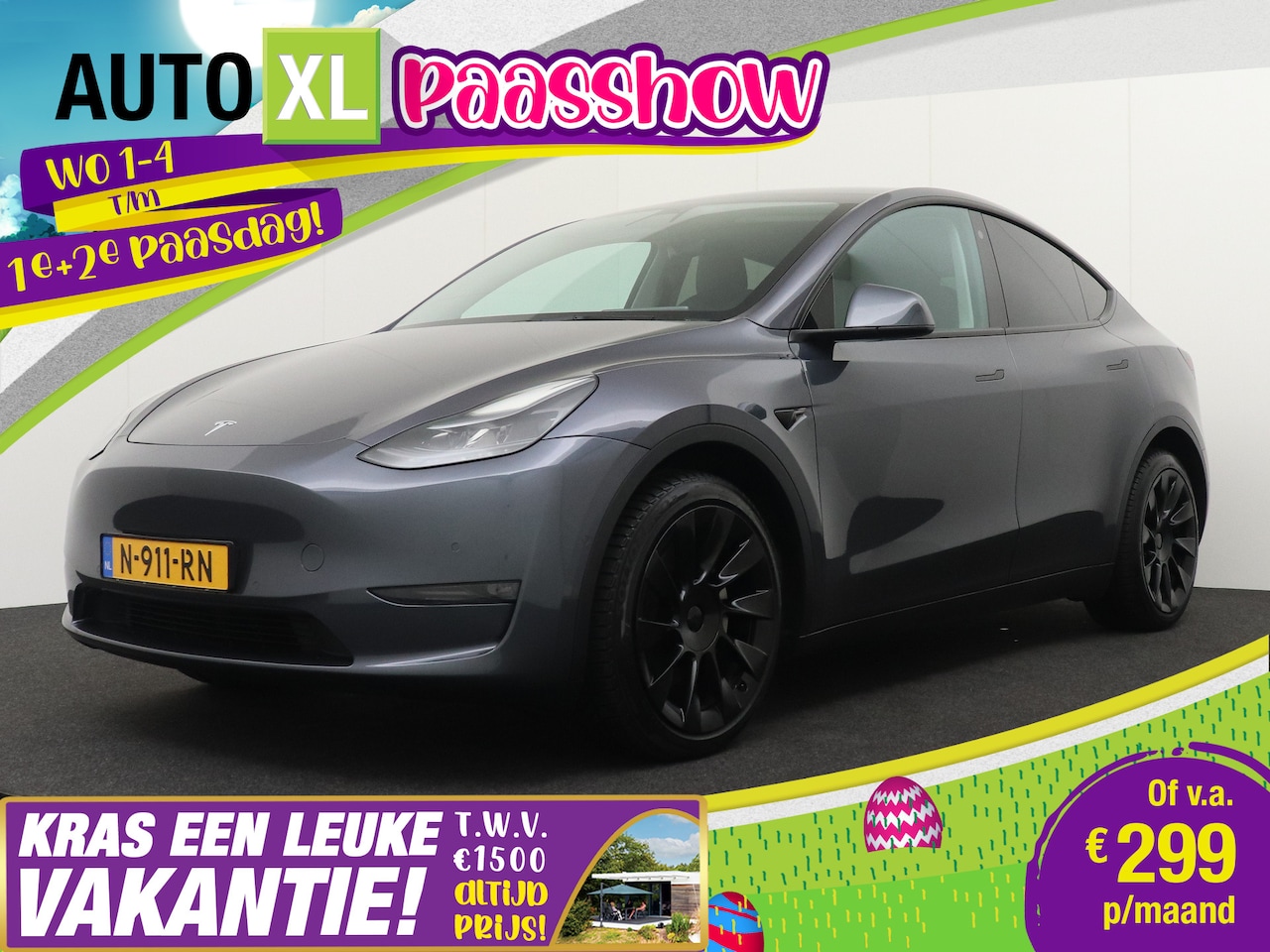 Tesla Model Y - Long Range AWD 75kWh Autopilot Pano-dak 20'LMV - AutoWereld.nl