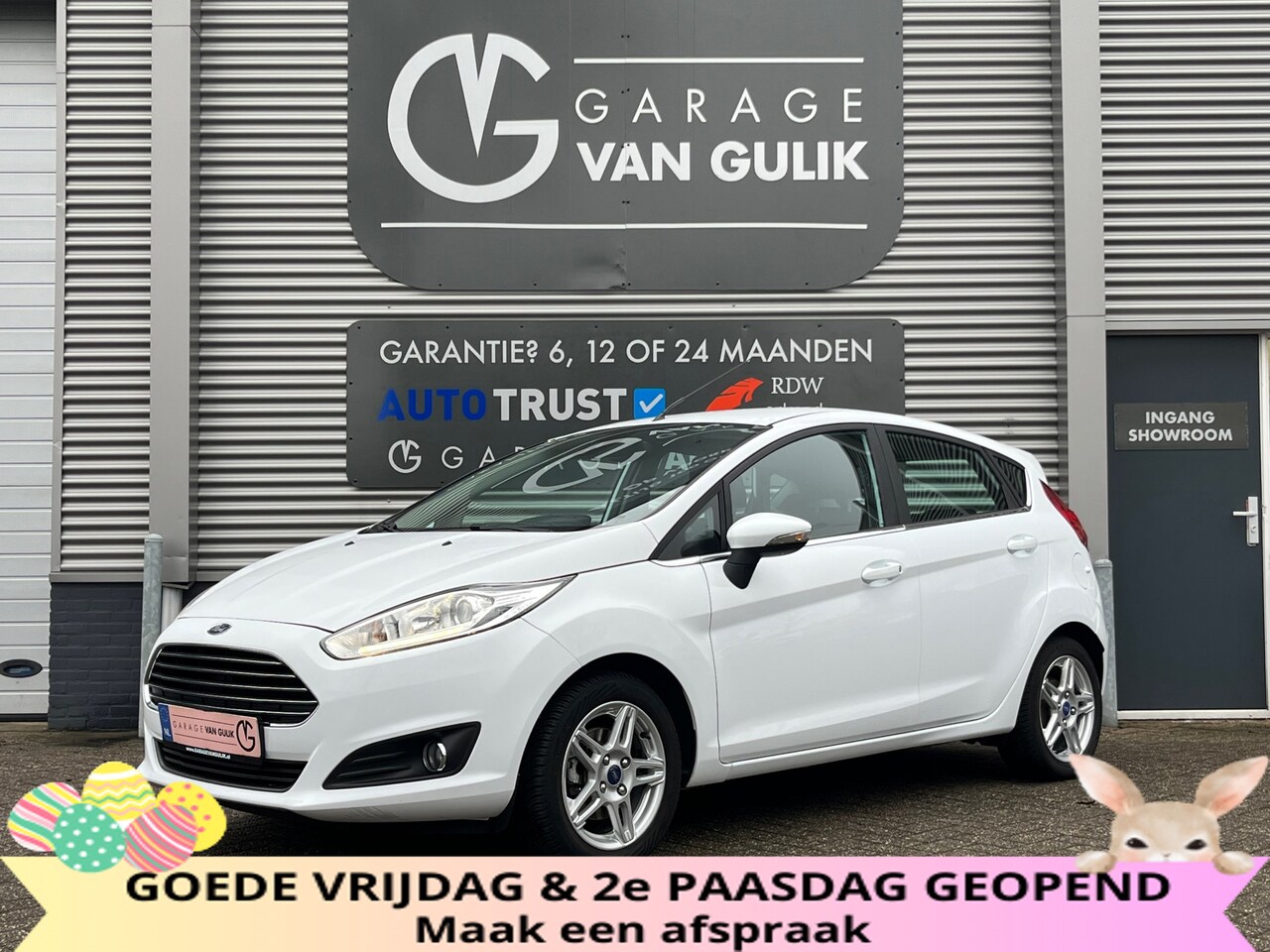 Ford Fiesta - 1.0 EcoBoost Titanium 101PK Trekhaak,Navi,Clima,Cruise,Isofix,ElektrRamen+Spiegels,ParkPil - AutoWereld.nl