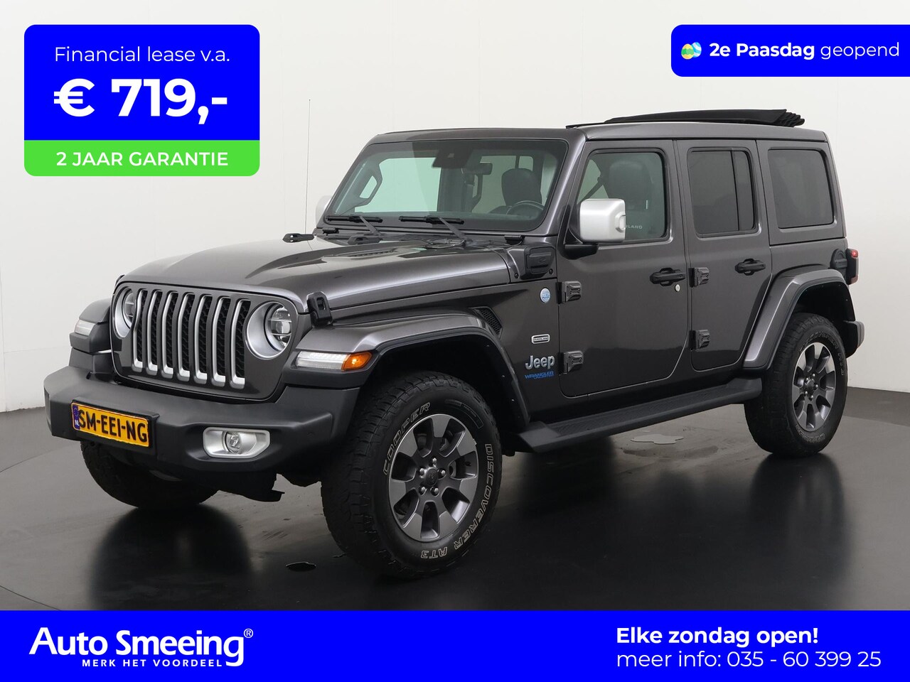 Jeep Wrangler Unlimited - 4xe 380 Sahara | Elektr vouwdak | Alpine Audio | Stoel/Stuurverwarming | Zondag Open! - AutoWereld.nl