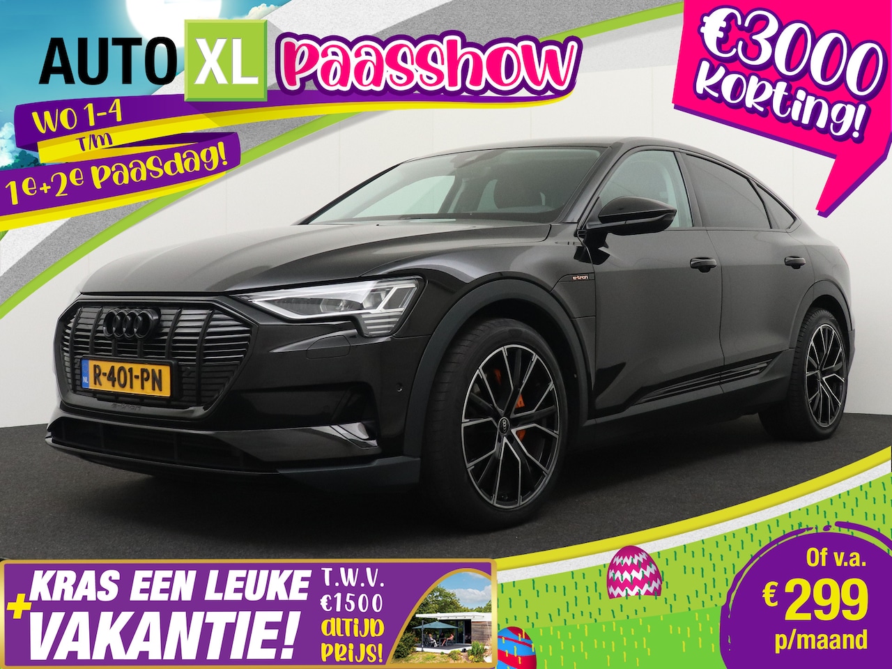 Audi e-tron Sportback - 55 Quattro 95kW (94% SOH) Black Line 21'LMV Leder Camera - AutoWereld.nl