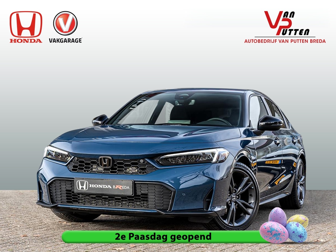 Honda Civic - 2.0 Full Hybrid Sport | NL auto l 8 jaar garantie | Seabed Blue Pearl | All In prijs | Nav - AutoWereld.nl