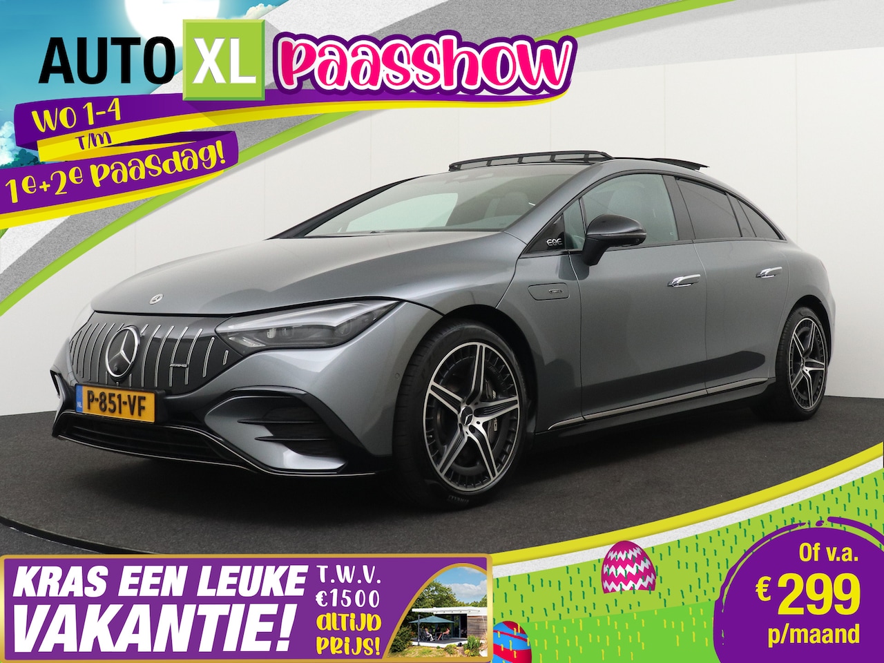 Mercedes-Benz EQE - AMG 43 4MATIC 91kWh Pano-dak Hyper-Scherm Burmester x - AutoWereld.nl
