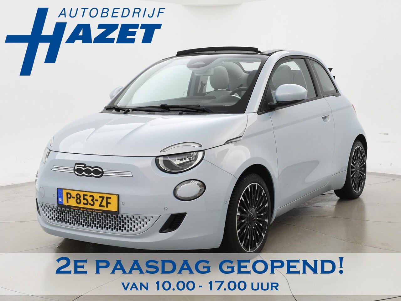 Fiat 500e - 42 kWh Aut. *SOH 97%* *CELESTIAL BLUE* + STOELVERW. | CAMERA | 17 INCH | APPLE CARPLAY - AutoWereld.nl