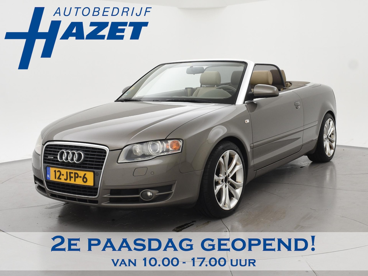 Audi A4 Cabriolet - 3.0 TDI V6 232 PK QUATTRO *ALPACA BEIGE* + LEDER SPORTINTERIEUR + STOELVERWARMING - AutoWereld.nl