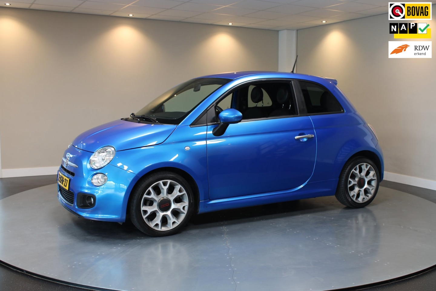 Fiat 500 - 0.9 TwinAir Turbo 500S *Azzurro Italia* Leer|Interscope|Climate|PDC|Sport|NAP - AutoWereld.nl