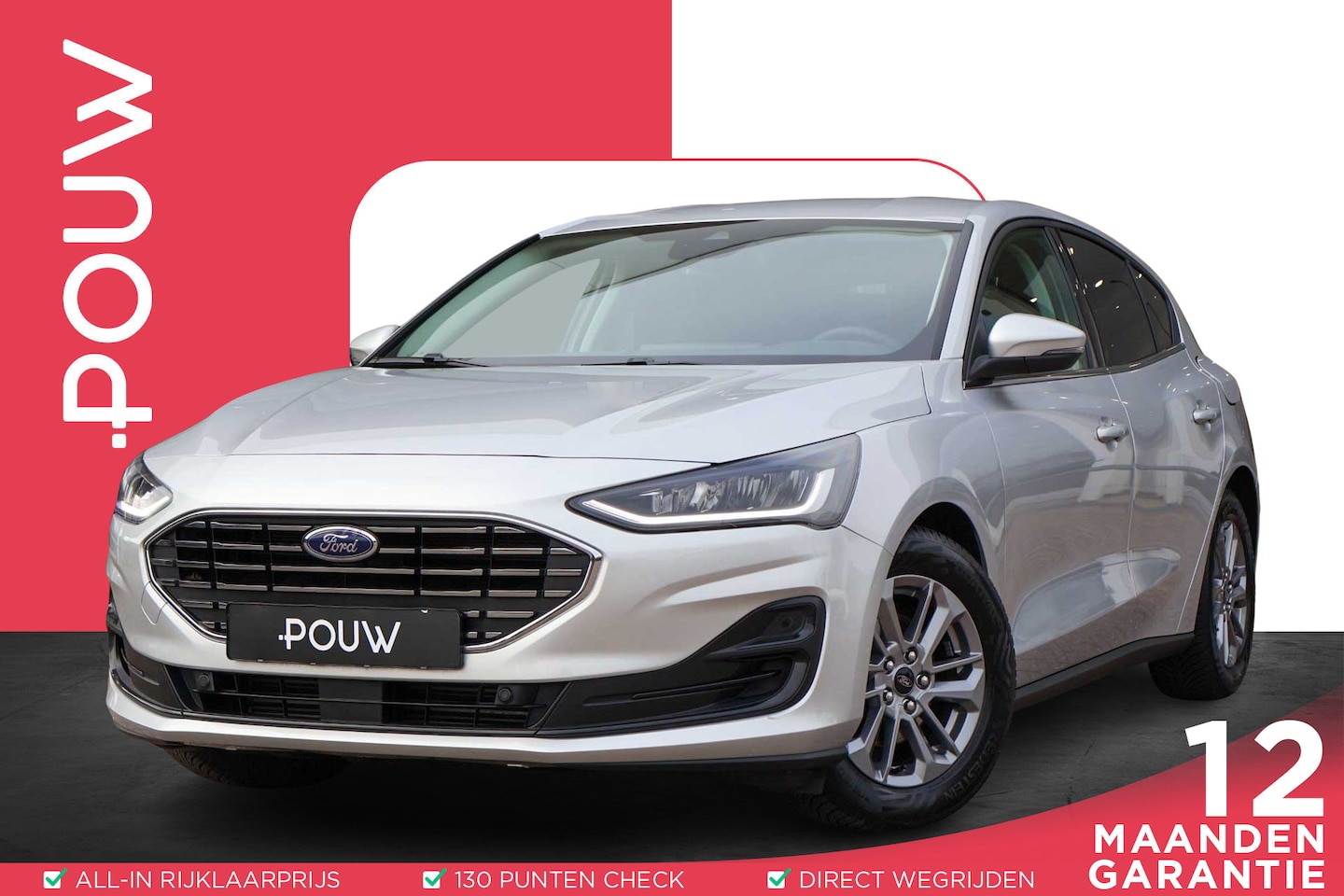 Ford Focus - 1.0 EcoBoost 125pk Hybrid Titanium | Navigatie | PDC | LED | Cruise Control - AutoWereld.nl