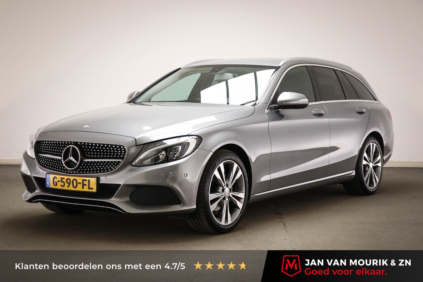 Mercedes-Benz C-klasse Estate - 180 Prestige | LED | HALF LEDER | STOELVERWARMING | SFEERVERLICHTING | TREKHAAK | 18" - AutoWereld.nl