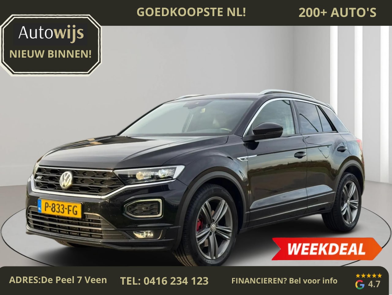 Volkswagen T-Roc - 1.5 TSI Sport Business R|R-LINE 3X|LED|AUT|CARPLAY|PDC|ACC|NAVI - AutoWereld.nl