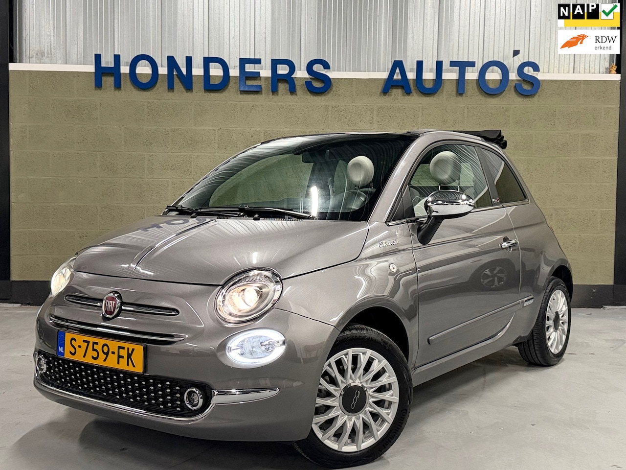 Fiat 500 C - 1.0 Hybrid Dolcevita I CARPLAY I ORIG.NL NAP I NAVI I PDC I CRUISE I HALF LEDER I 6 BAK I - AutoWereld.nl