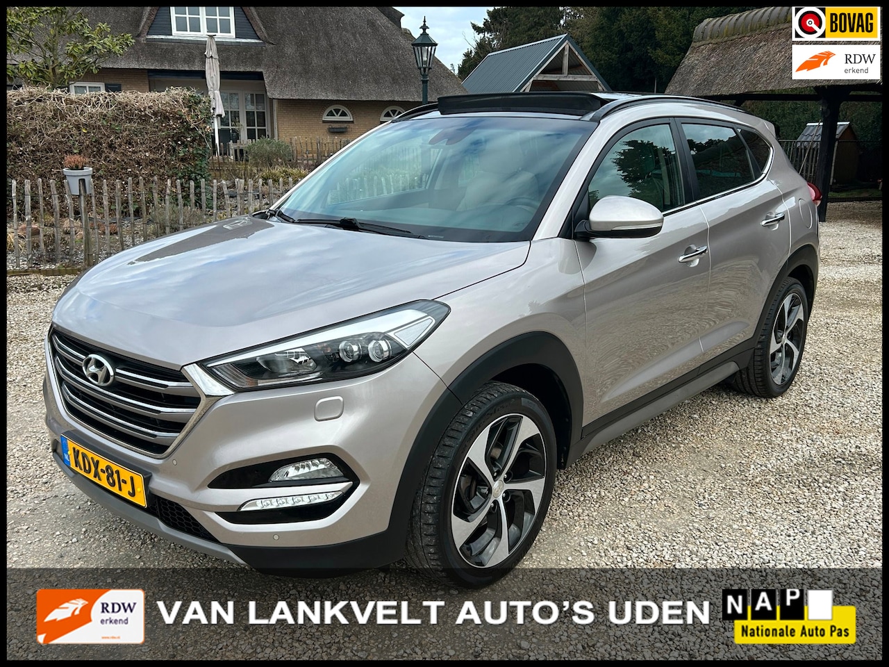 Hyundai Tucson - 1.6 T-GDi Premium Leder, Panoramadak, Trekhaak - AutoWereld.nl
