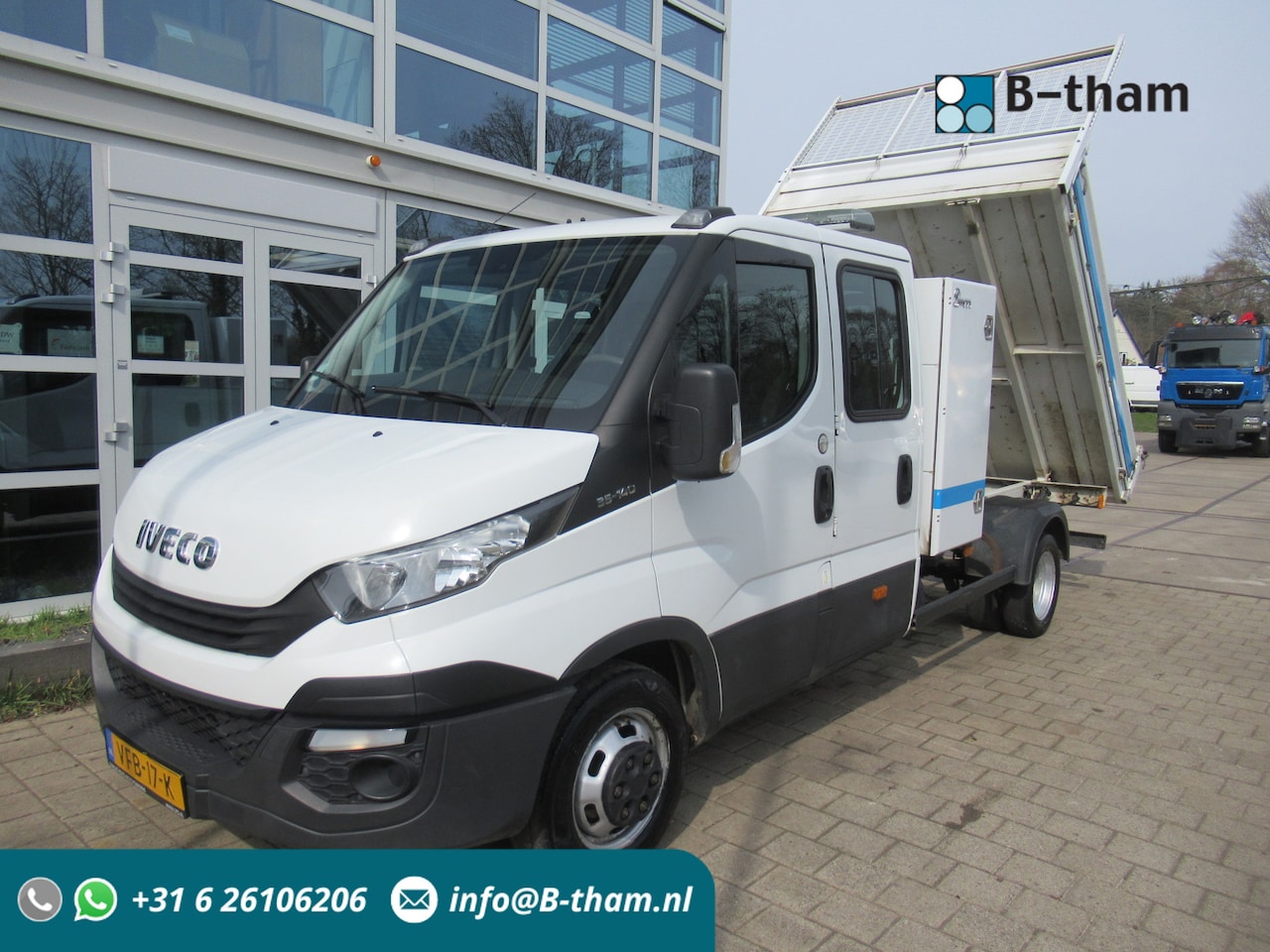 Iveco Daily - 35C14D 2.3 100KW EURO6 410 DOKA Dubbelcabine Kipper + Kist / Box - AutoWereld.nl