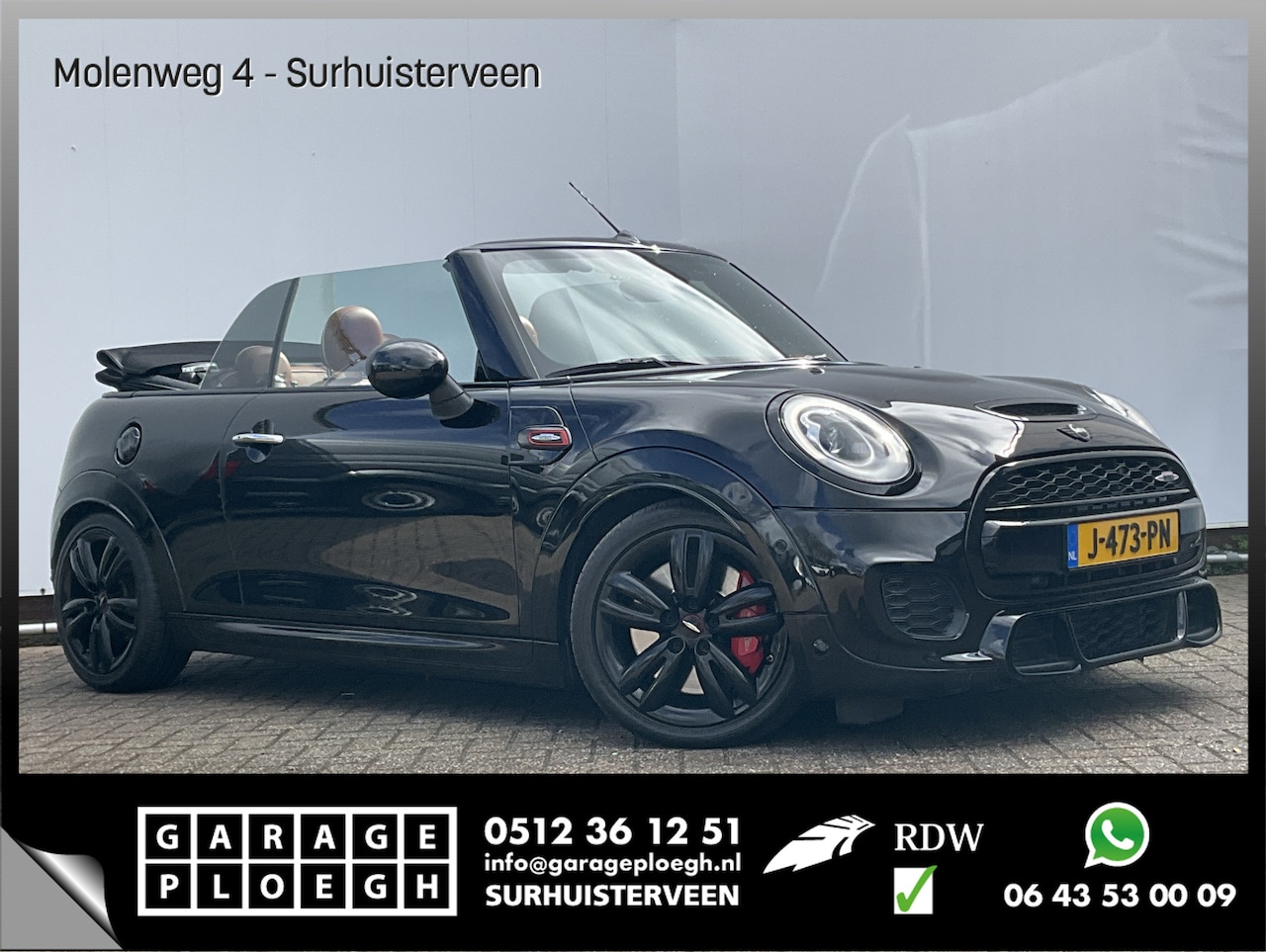 MINI Cabrio - Mini 2.0 John Cooper Works 232PK Chili Carplay HUD Camera Harman/Kardon Leer Keyless Uitst - AutoWereld.nl