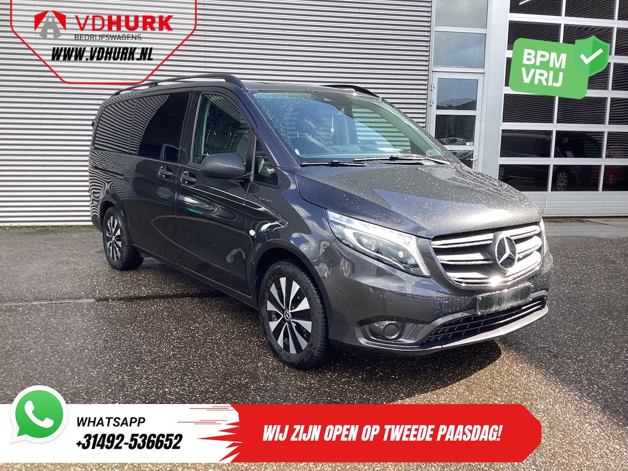 Mercedes-Benz eVito Tourer - L2 90 kWh 370 km WLTP LED/ Snellader/ 2x Schuifdeur/ 8 pers./ Leder/ Adapt.Cruise/ Standka - AutoWereld.nl