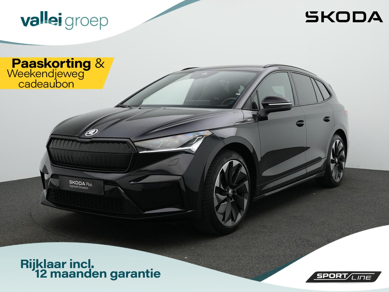 Skoda Enyaq iV - 60 180 pk Sportline | Matrix LED | Stuur-/stoelverwarming | Geheugenstoel | Leder/alcantar - AutoWereld.nl