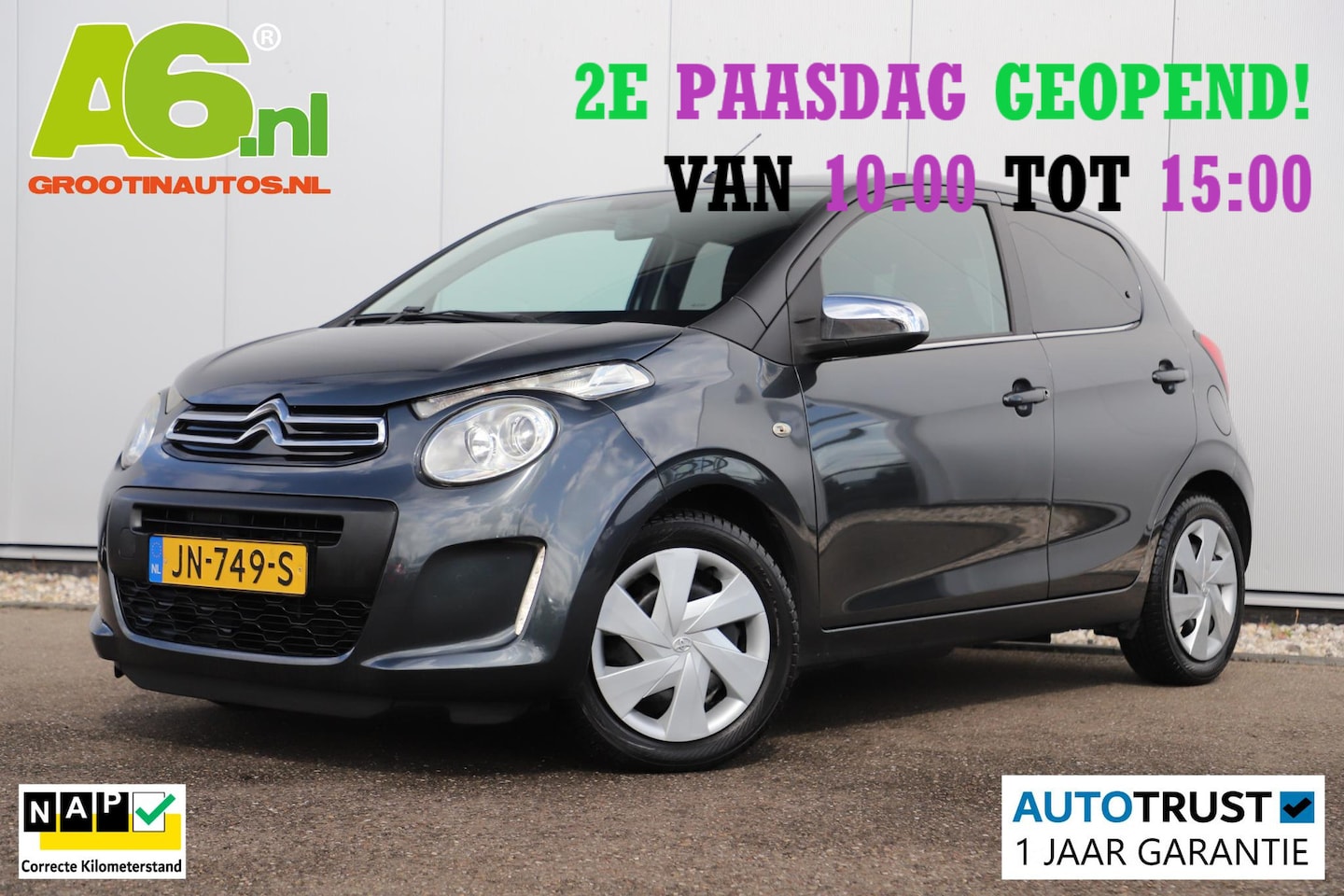 Citroën C1 - 1.0 e-VTi Style Edition Radio Bluetooth Airco Getint Glas Elektrische Ramen - AutoWereld.nl