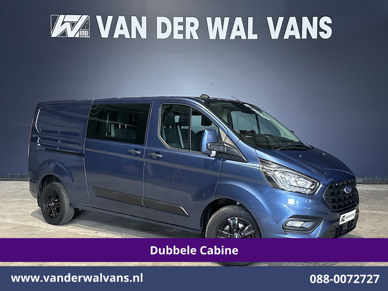 Ford Transit Custom - 2.0 TDCI 131pk L2H1 Dubbele Cabine Euro6 Airco | 6-zits | Camera | LED | 2800kg Trekhaak | - AutoWereld.nl