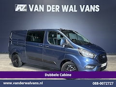 Ford Transit Custom - 2.0 TDCI 131pk L2H1 Dubbele Cabine Euro6 Airco | 6-zits | Camera | LED | 2800kg Trekhaak |