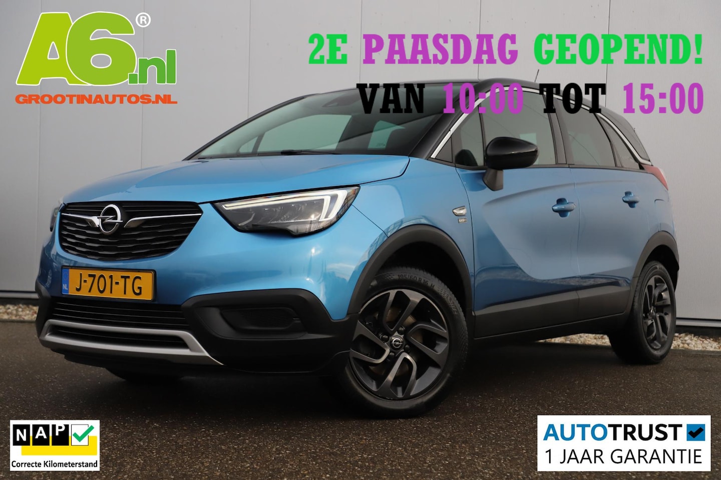 Opel Crossland X - 1.2 Turbo Edition 2020 110PK Navigatie LED Carplay Android Airco Cruise Control Rijstrooks - AutoWereld.nl