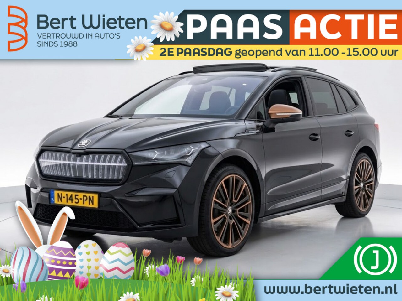 Skoda Enyaq iV - 80 iV 80 Founders Edition Black | SOH 94% | Schuifdak | Warmtepo - AutoWereld.nl