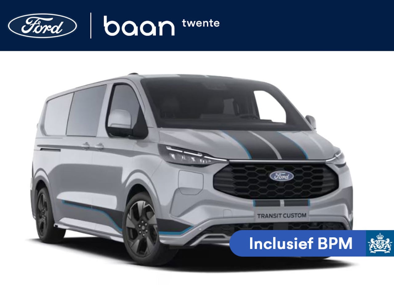 Ford Transit Custom - 320 2.5 PHEV L2H1 Sport Dubbel Cabine | INCL. BPM | FULL OPTION | - AutoWereld.nl