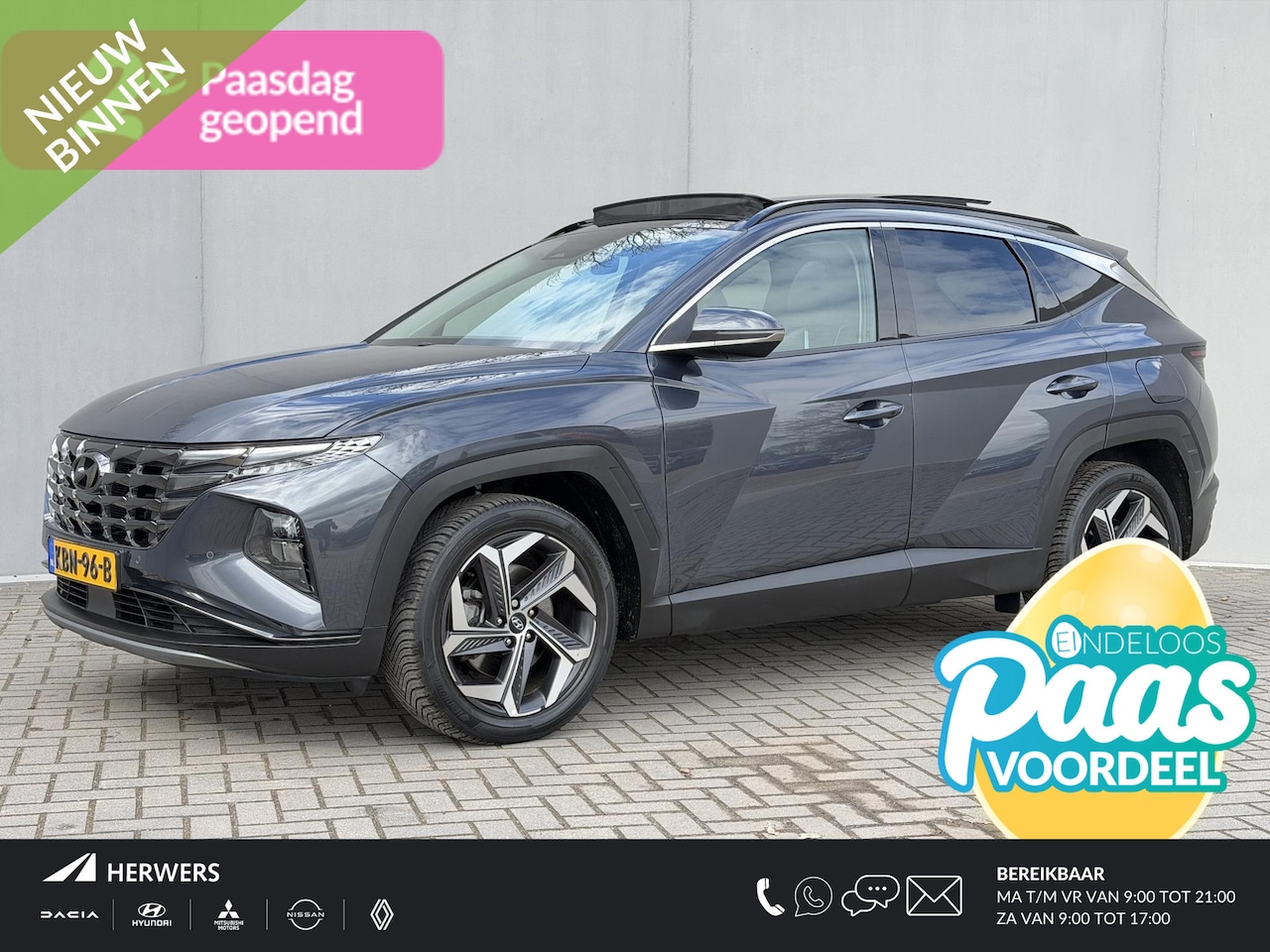 Hyundai Tucson - 1.6 T-GDI HEV Premium Sky / Panoramadak / 1650kg Trekgewicht / Fabrieksgarantie tot 3-2028 - AutoWereld.nl