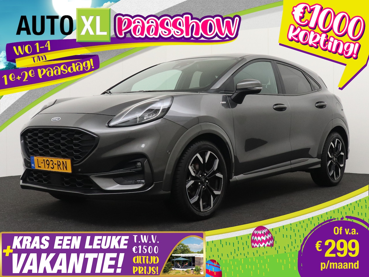 Ford Puma - 1.0 124 PK Hybrid ST-Line X Trekhaak Stuur+Stoelverw. Adap.Cruise - AutoWereld.nl