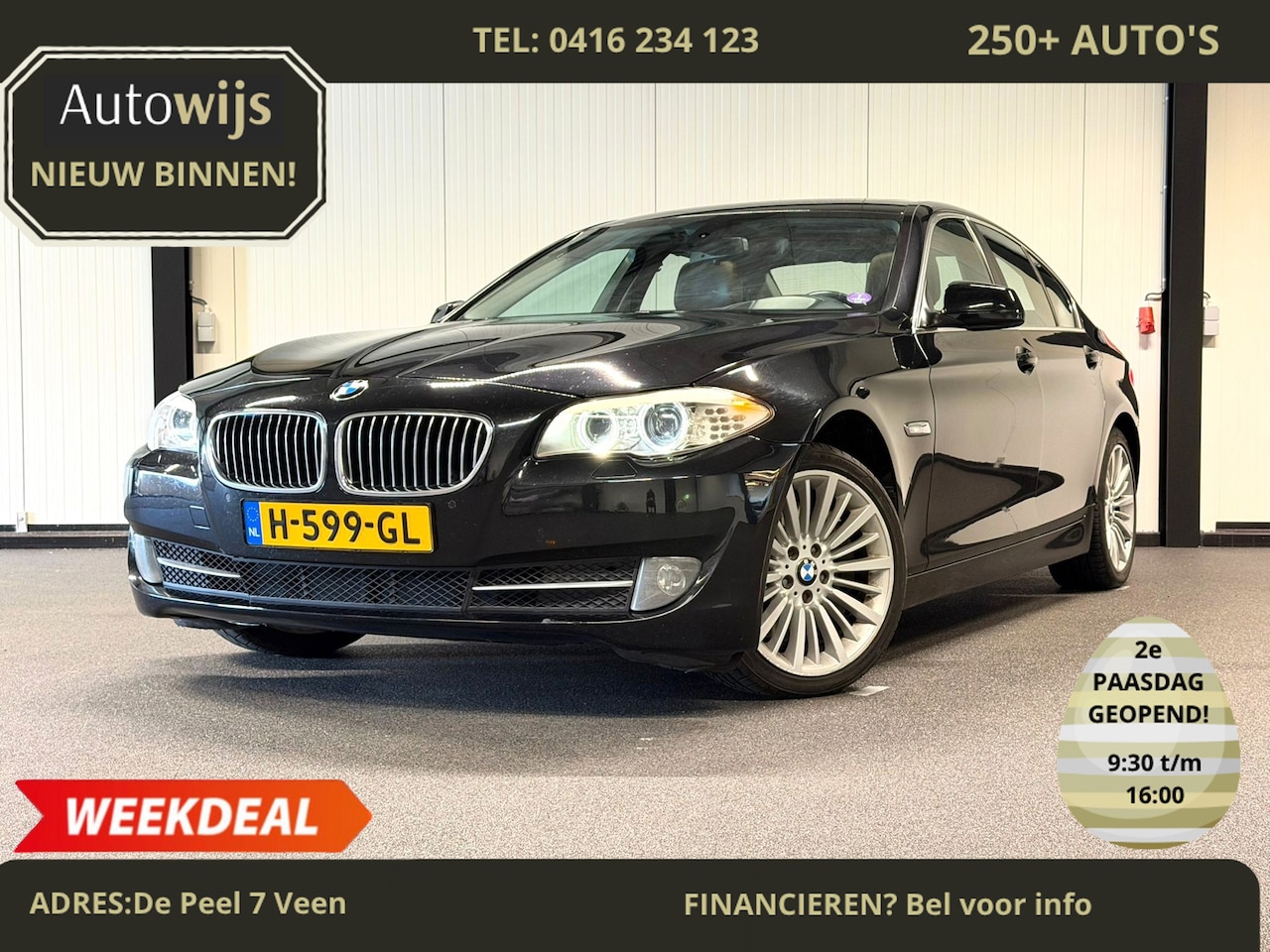 BMW 5-serie - 528i High Executive|LEDER|PANO|TREKHAAK|PDC - AutoWereld.nl