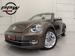 Volkswagen Beetle Cabriolet - 1.4 TSI DSG 70's Edition TOFFEE BROWN/BEIGE LEER/18"CHROME/STOELVERW/NAVI/PARKEERSENSOREN/